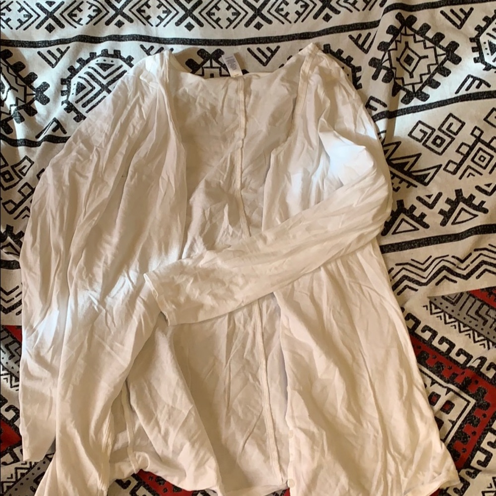 White cardigan